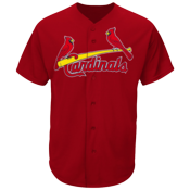 Cardinals Full Button Baseball Jersey - Adult MAHD6840